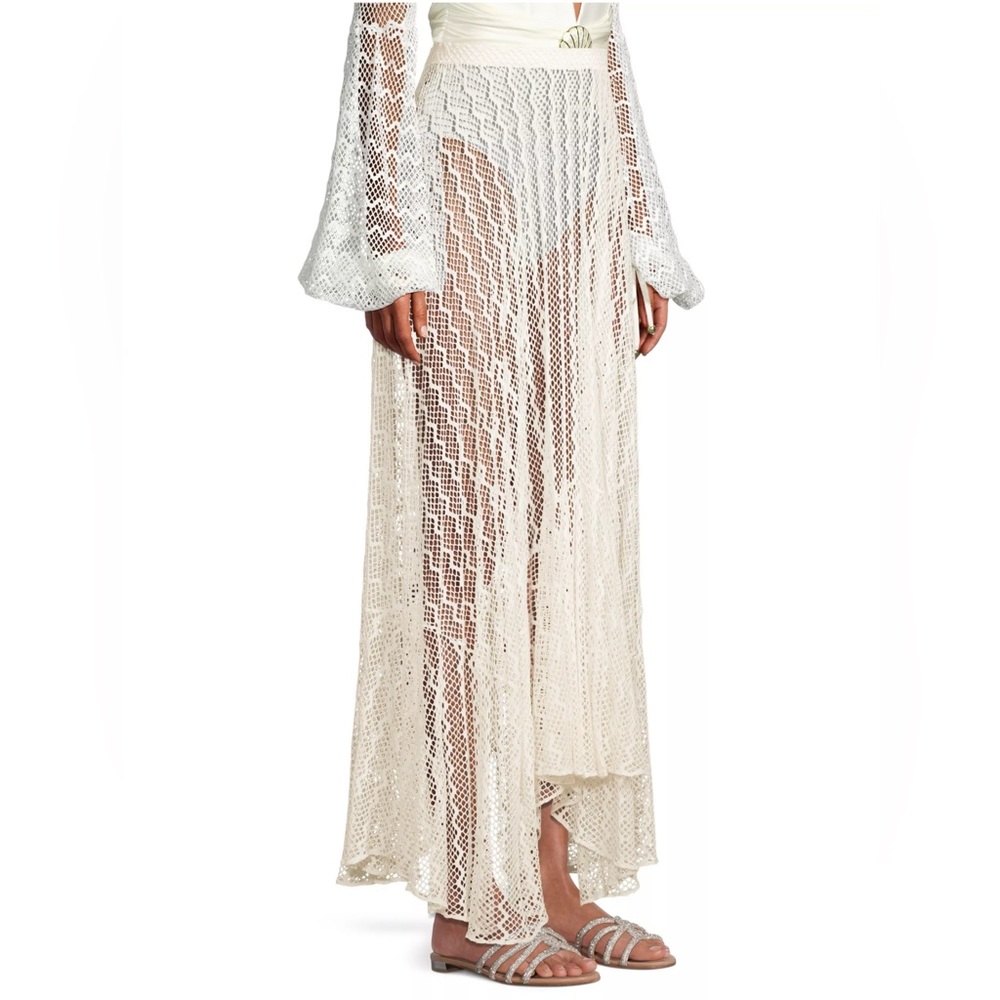 PATBO Sheer Lace Long Beach Skirt Size: M - Picture 4 of 6